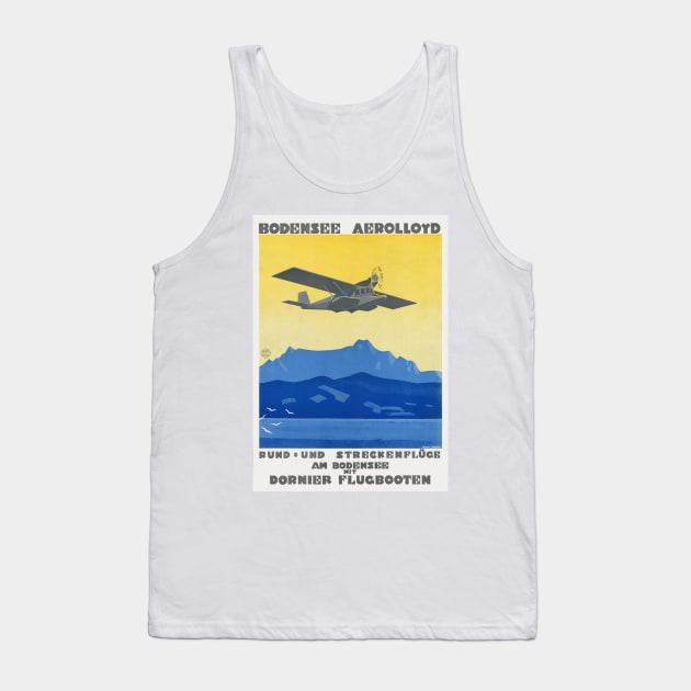 Bodensee Aerolloyd Vintage Poster 1925 Tank Top by vintagetreasure